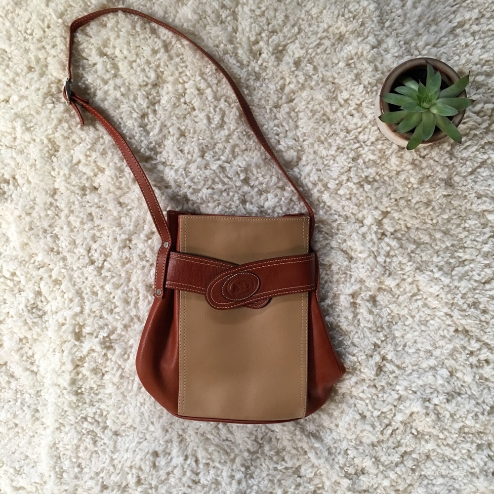 AB handmade vintage leather bucket bag.